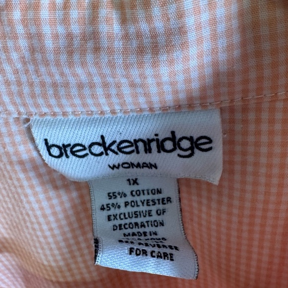 Breckenridge Peach Checkered Shirt - Picture 5 of 5